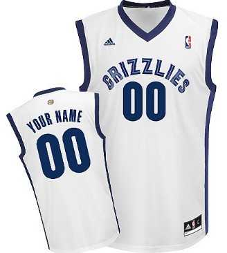 Men & Youth Customized Memphis Grizzlies White Jersey-0
